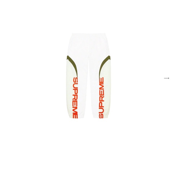 Supreme Curve White Track Pants